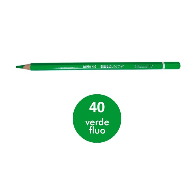 Pastello Tinta Unita mina 4.0 colore VERDE FLUO 40