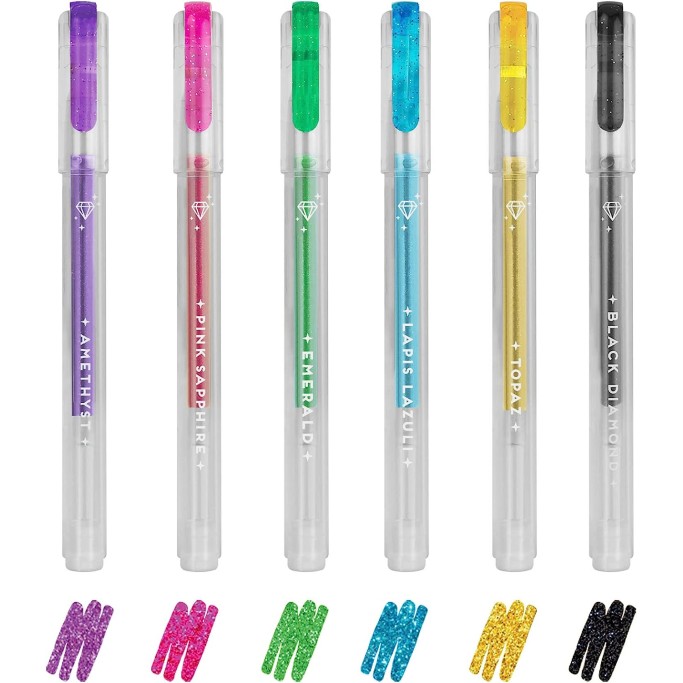 Legami, 6 MINI PENNE GEL GLITTERATE