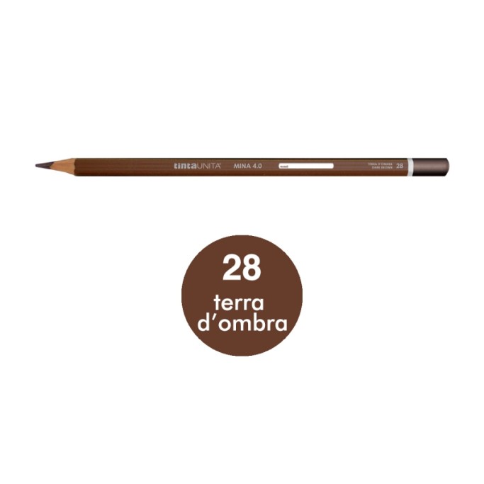 Pastello Tinta Unita mina 4.0 colore TERRA D'OMBRA N°28