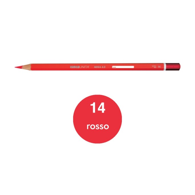 Pastello Tinta Unita mina 4.0 colore ROSSO N°14