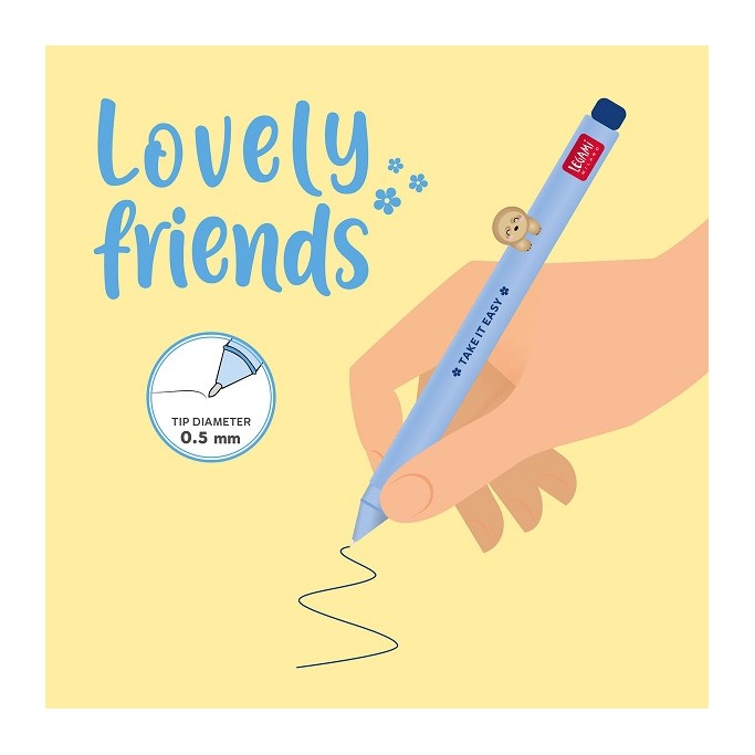 Legami, Penna Gel con Animaletto Decorativo, Lovely Friends, Tema Sloth