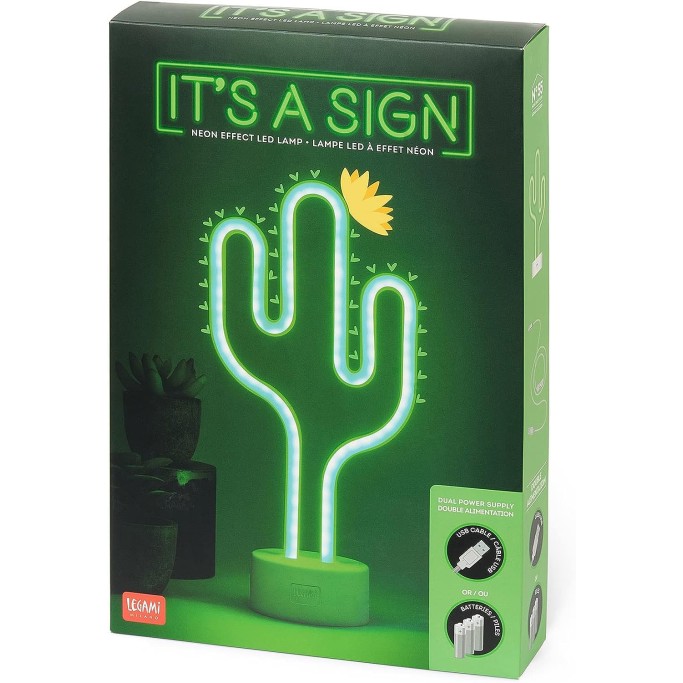 LAMPADA LED EFFETTO NEON, CACTUS