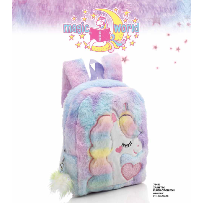 ZAINETTO UNICORNO PLUSH CON PON PON
