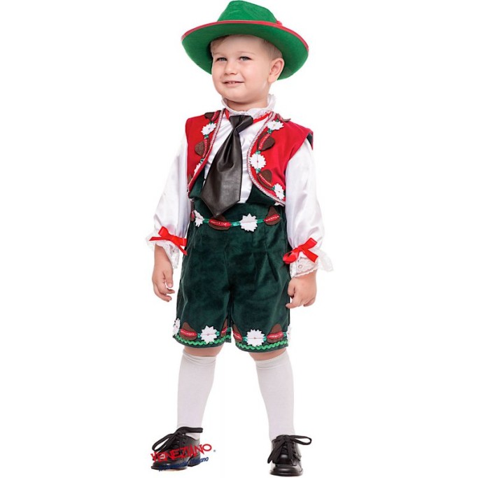 COSTUME DI CARNEVALE TIROLESE NEONATO