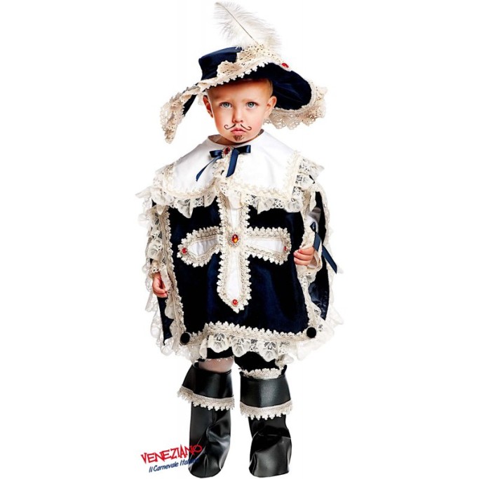 COSTUME DI CARNEVALE MOSCHETTIERE PRESTIGE NEONATO