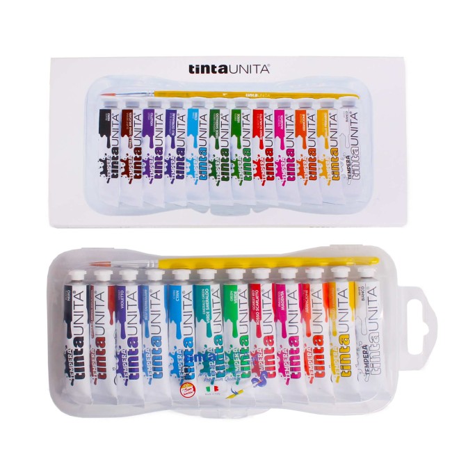 TINTA UNITA, Tempera a tubetto 12 ml, Scatola da 12 Pz.
