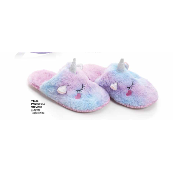 Pantofole in peluche, Unicorno