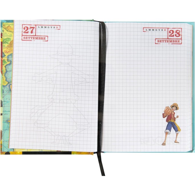 Diario Scuola 2024-2025 Ufficiale One Piece, Diario 12 Mesi